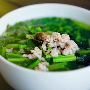 Canh cải thìa thịt bằm